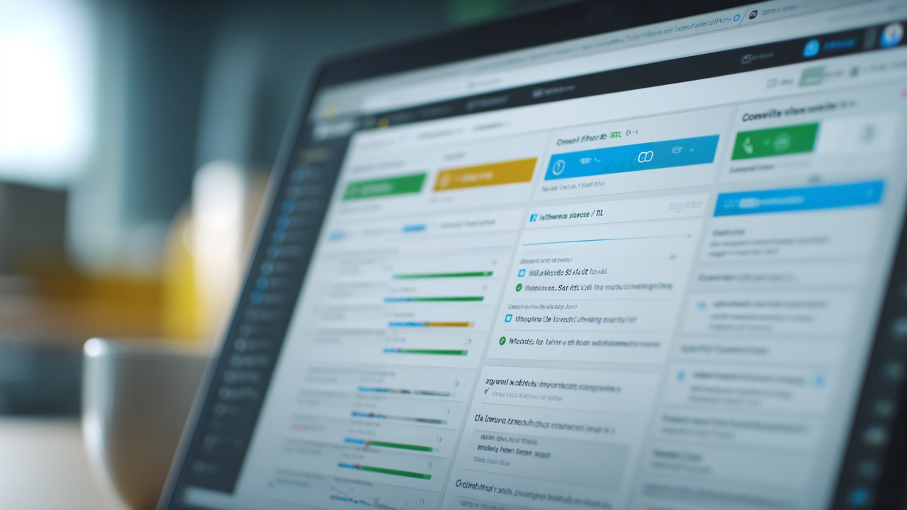 Close-up of a computer screen displaying a technical SEO dashboard with crawl errors, sitemap, and robots.txt settings, highlighting website crawlability.